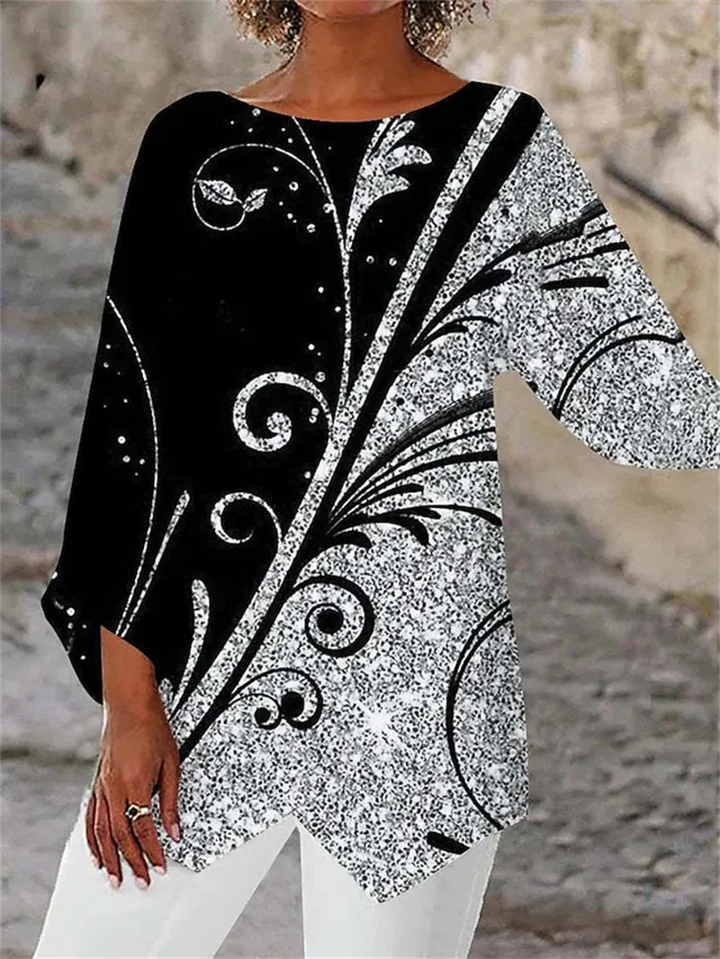 Soraya Long Sleeve Printed Shirt - Asvori Melbourne