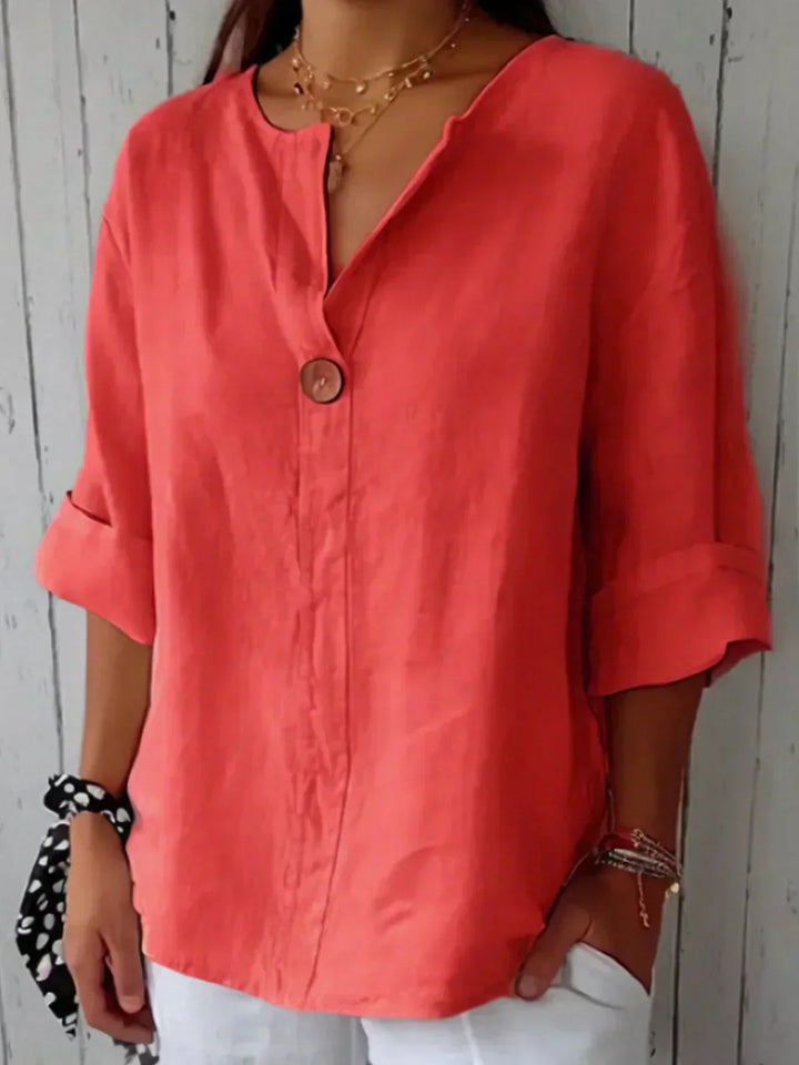 Jessie Casual V-neck Blouse - Asvori Melbourne