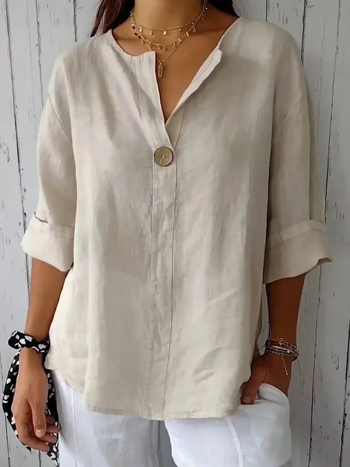 Jessie Casual V-neck Blouse - Asvori Melbourne