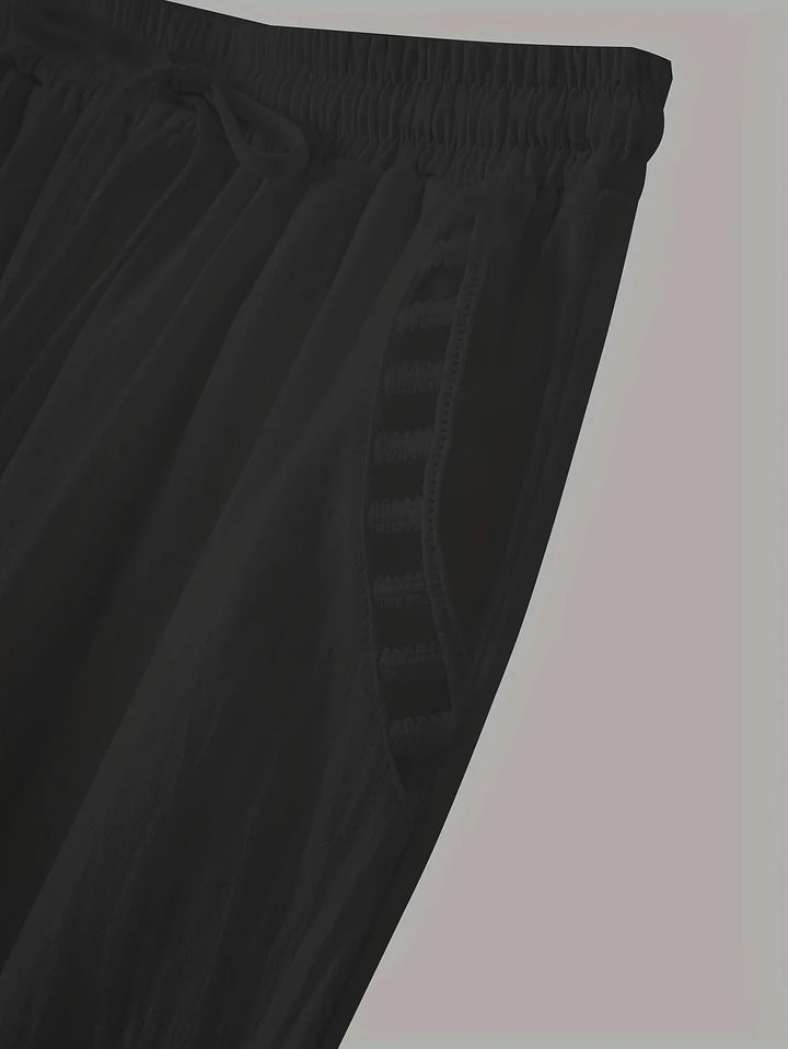 Tracey Contrast Trim Cropped Pants - Asvori Melbourne