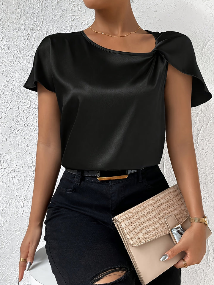 Loretta Trendy Top With Unique Shoulder Detail - Asvori Melbourne