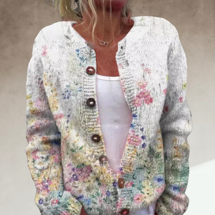 Lila Soft Floral Elegant Cardigan - Asvori Melbourne