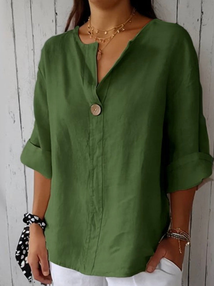 Jessie Casual V-neck Blouse - Asvori Melbourne