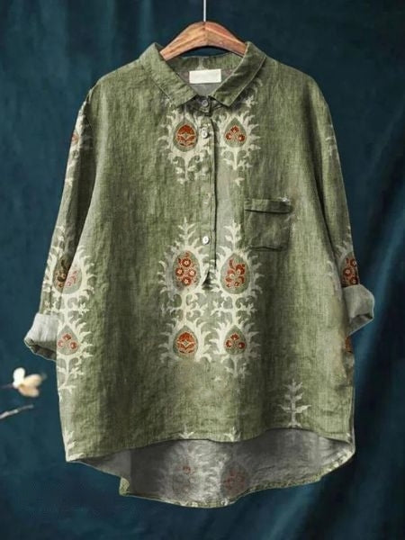 Lila Floral Print Blouse - Asvori Melbourne