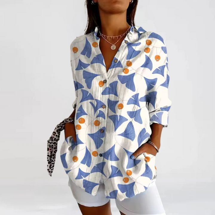 Tina Casual Blouse with Floral Print - Asvori Melbourne