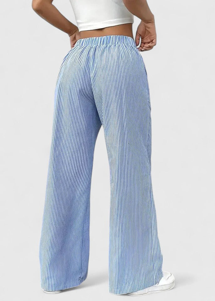 Madison Comfortable Wide-Leg Pants with Elegant Details - Asvori Melbourne