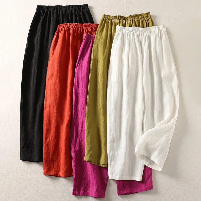 ALISA COMFORTABLE LINEN PANTS - Asvori Melbourne