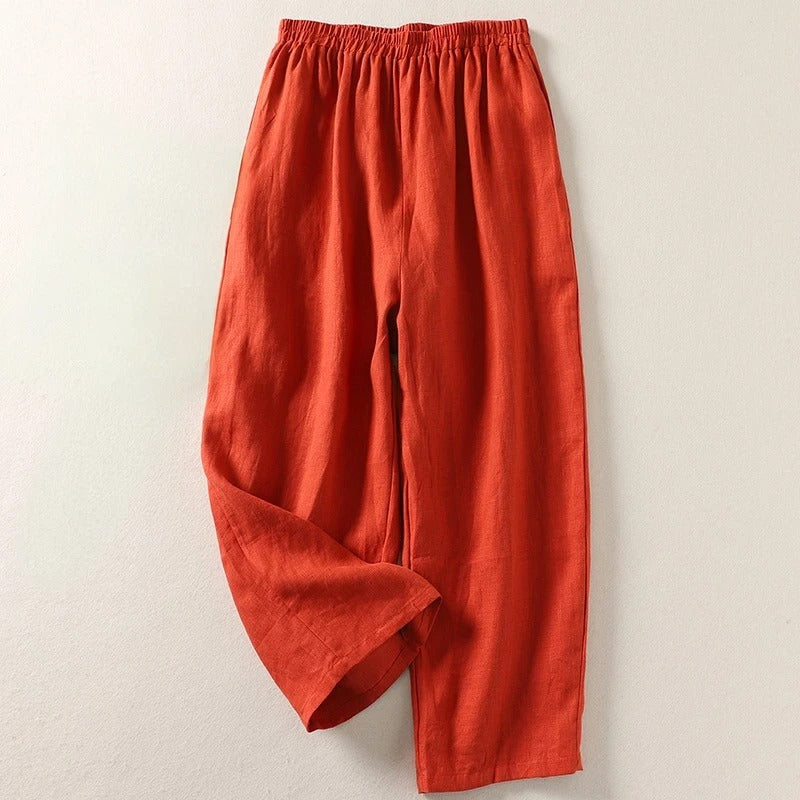 Savannah Linen Blend Pants - Asvori Melbourne