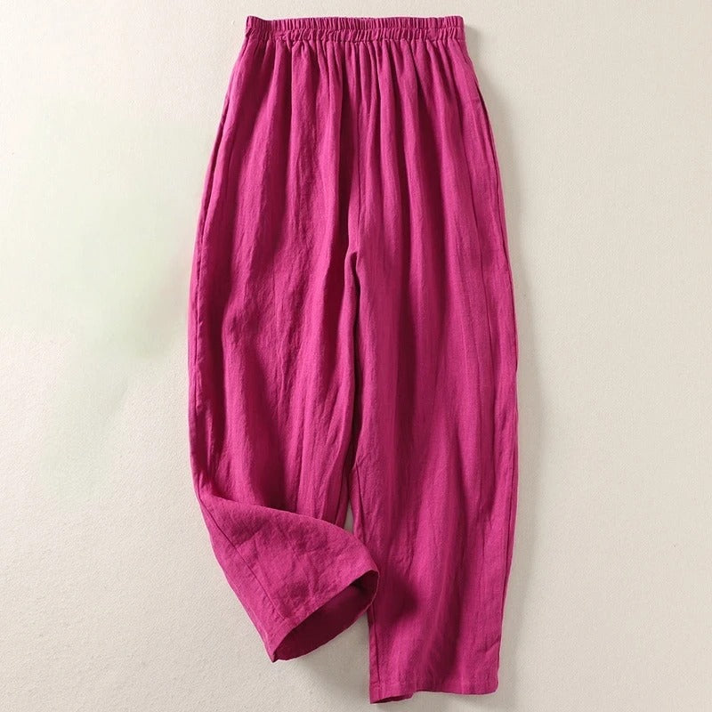 Savannah Linen Blend Pants - Asvori Melbourne