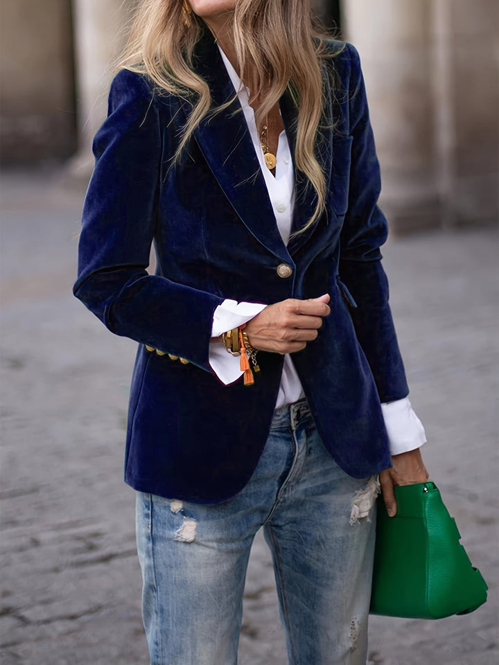 Miranda Timeless Velvet Blazer - Asvori Melbourne