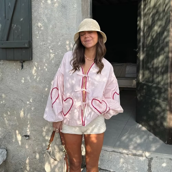 GRACIE Heart Blouse - Asvori Melbourne