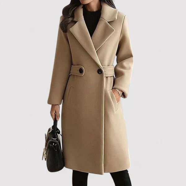 Talia The Belted Elegance Coat - Asvori Melbourne