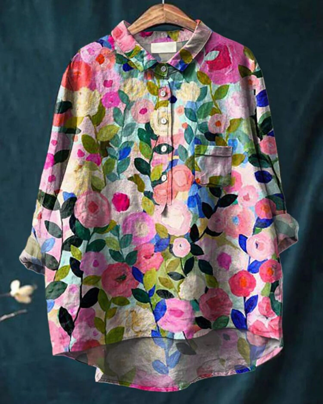 Lila Floral Print Blouse - Asvori Melbourne
