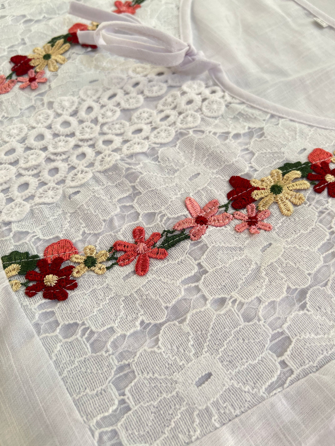 Elegant Lace Patchwork V-Neck Blouse - Asvori Melbourne