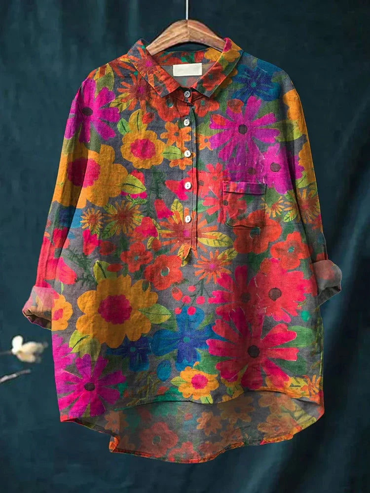 Violet Plant Art Shirt - Asvori Melbourne