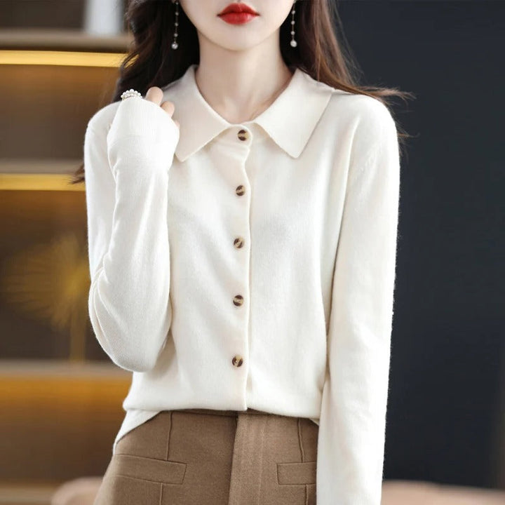 Odelia Cashmere Button-Up Cardigan - Asvori Melbourne