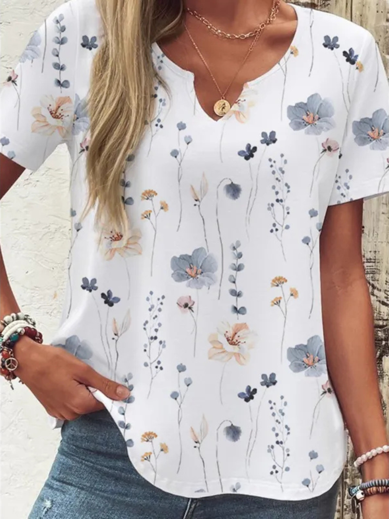 Charis Floral Button-Up Blouse - Asvori Melbourne