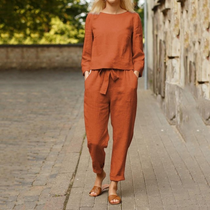 Valentina – Cozy Summer Set with tummy covering blouse