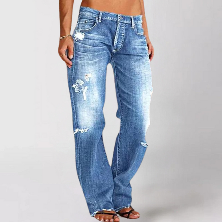 Viktoria Loose Wide-Leg Denim Jeans - Asvori Melbourne