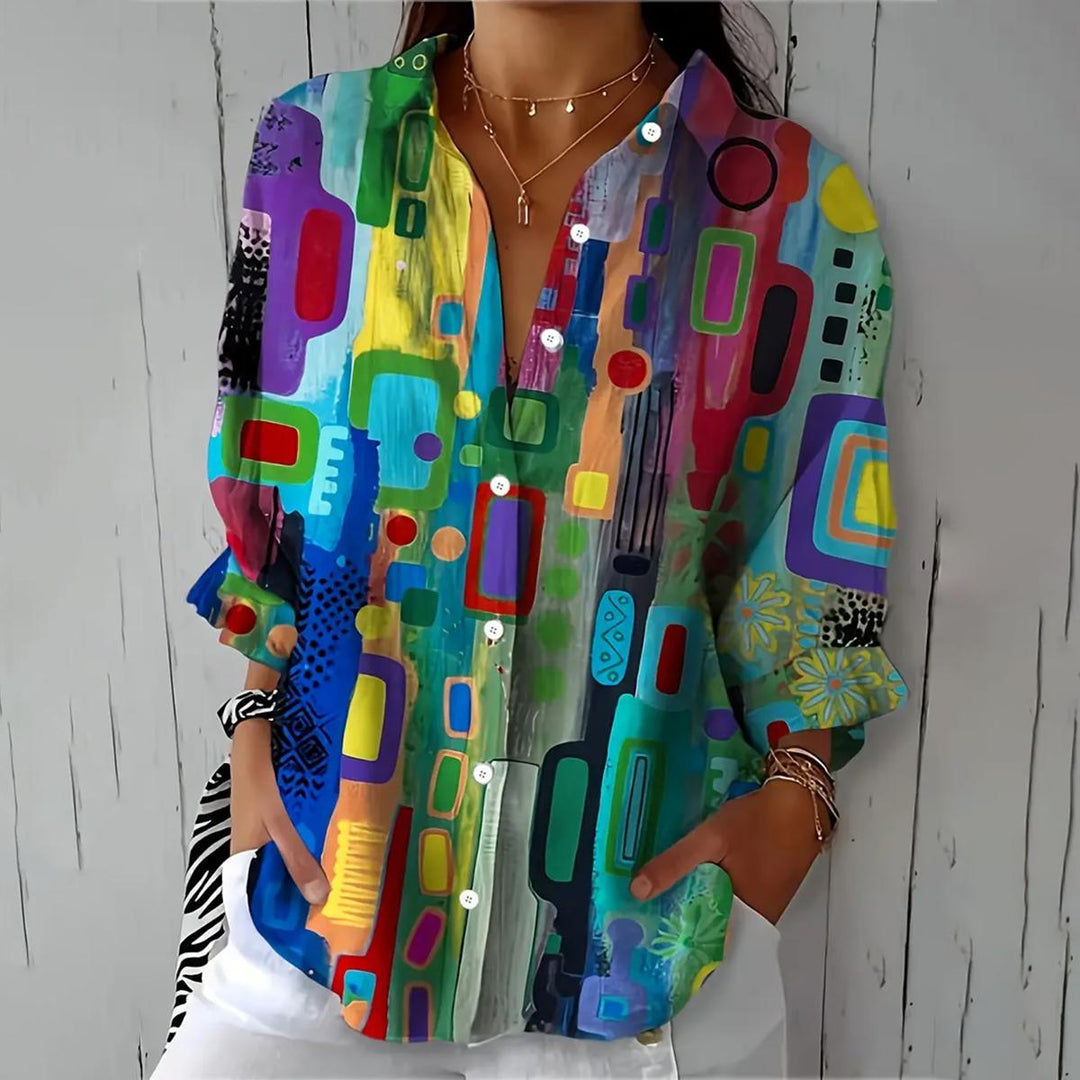 Mila Sophisticated Button-Up Shirt - Asvori Melbourne