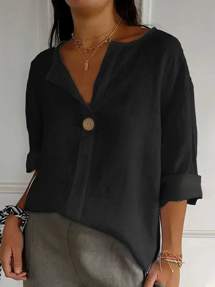 Jessie Casual V-neck Blouse - Asvori Melbourne