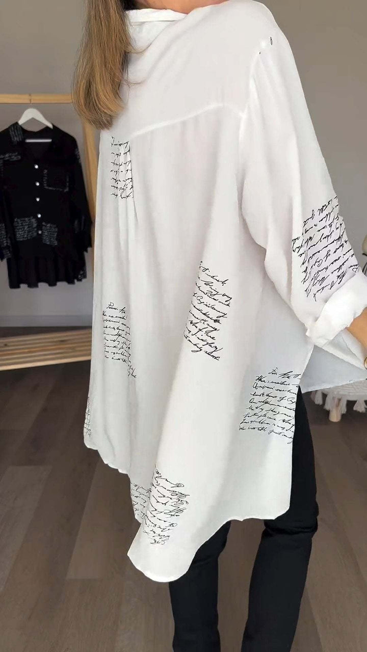 Callista Handwritten Button-Up Shirt - Asvori Melbourne