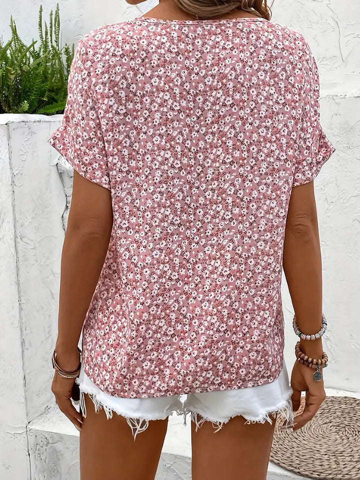 Charis Floral Button-Up Blouse - Asvori Melbourne