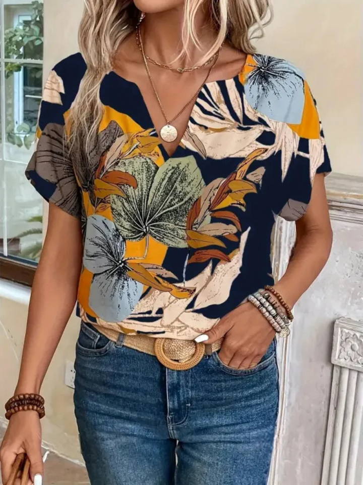 Charis Floral Button-Up Blouse - Asvori Melbourne
