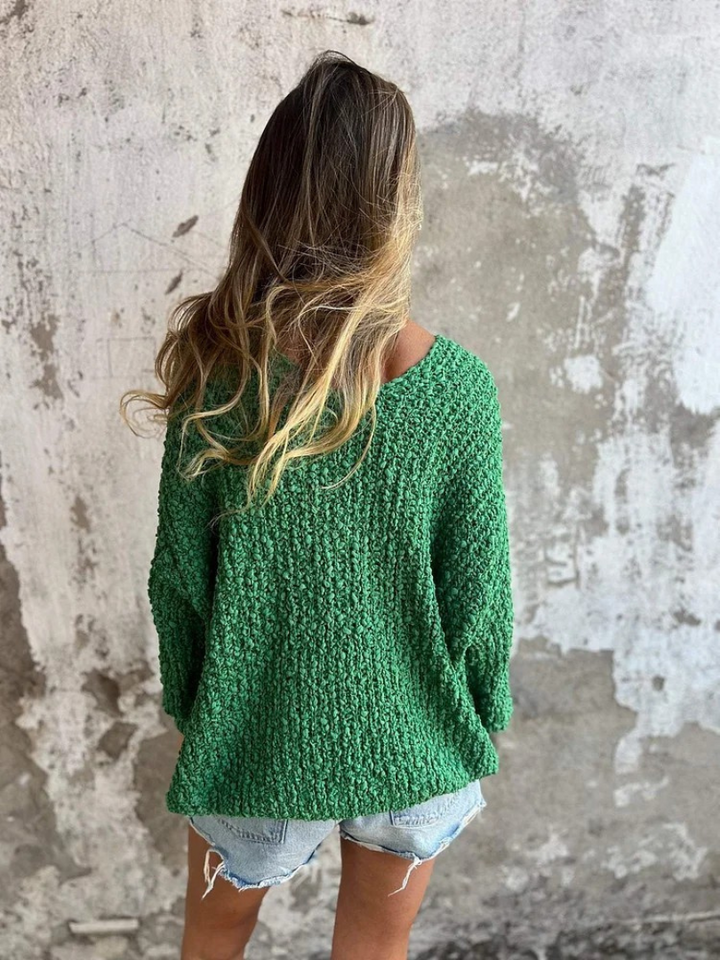 Amber Cozy Textured Knit Sweater - Asvori Melbourne