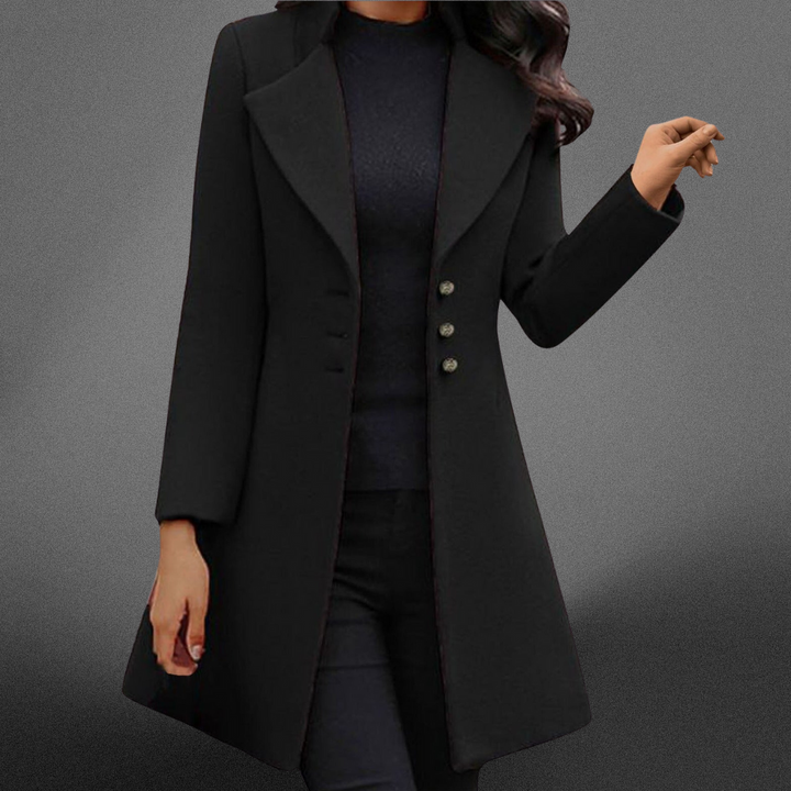 Vinci Luxurious Italian Wool Long Sleeve Coat - Asvori Melbourne