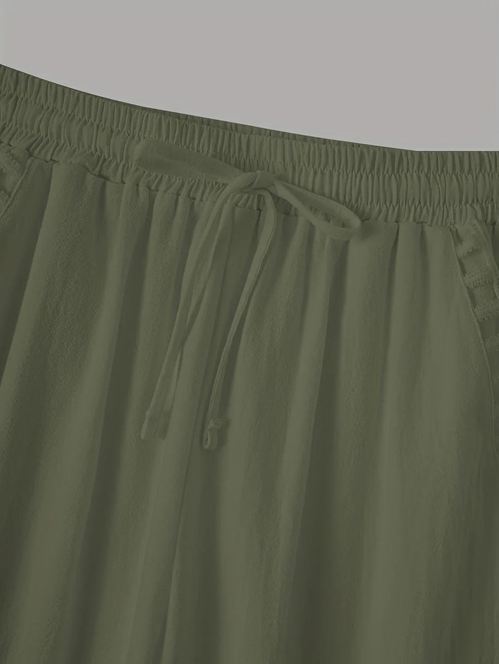 Tracey Contrast Trim Cropped Pants - Asvori Melbourne