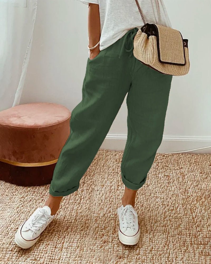 LUCY Luxe Linen Pants - Asvori Melbourne