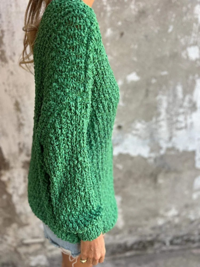 Amber Cozy Textured Knit Sweater - Asvori Melbourne