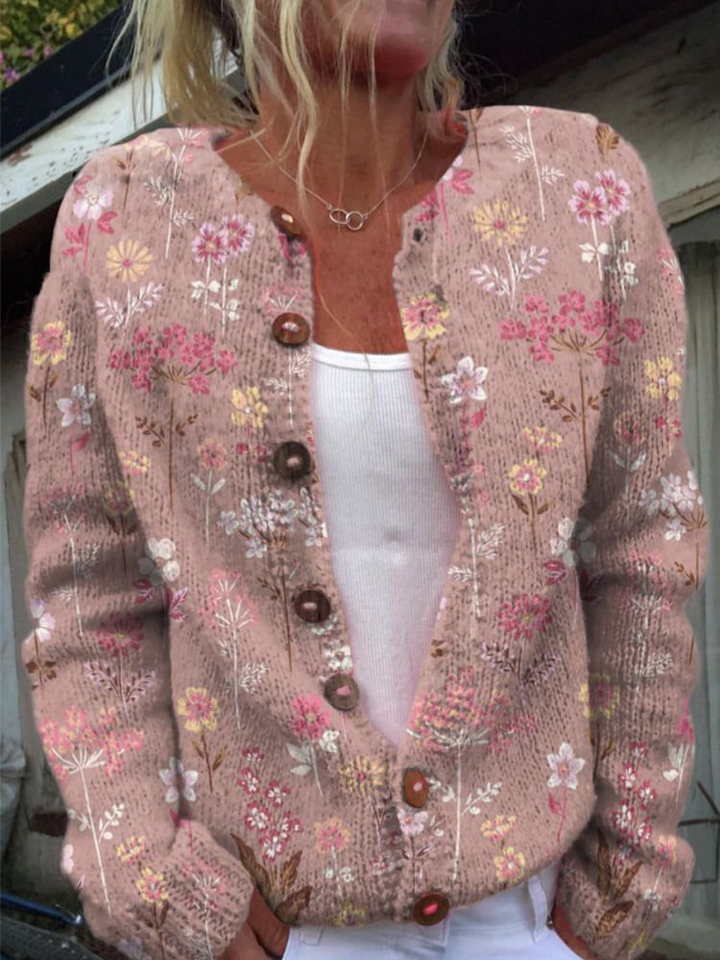 Lila Soft Floral Elegant Cardigan - Asvori Melbourne