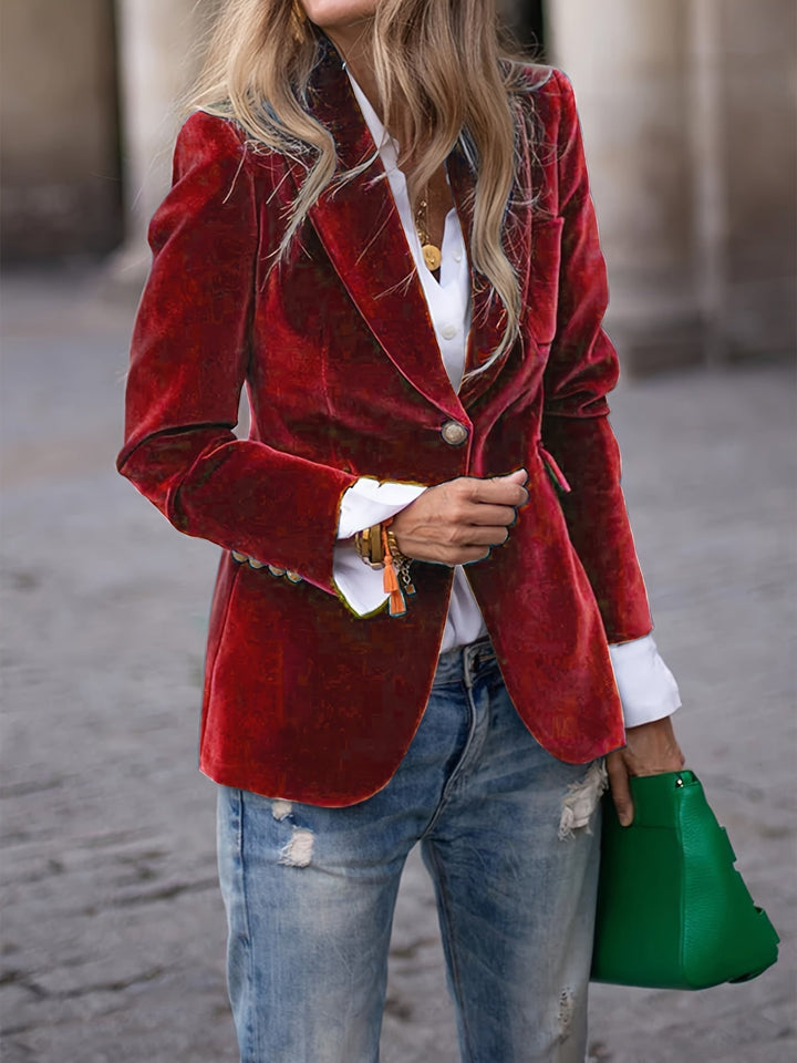 Miranda Timeless Velvet Blazer - Asvori Melbourne