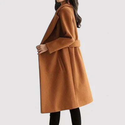 Talia The Belted Elegance Coat - Asvori Melbourne