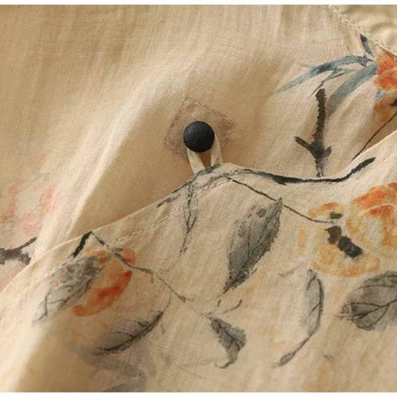 AMANDA LINEN TOP - Asvori Melbourne