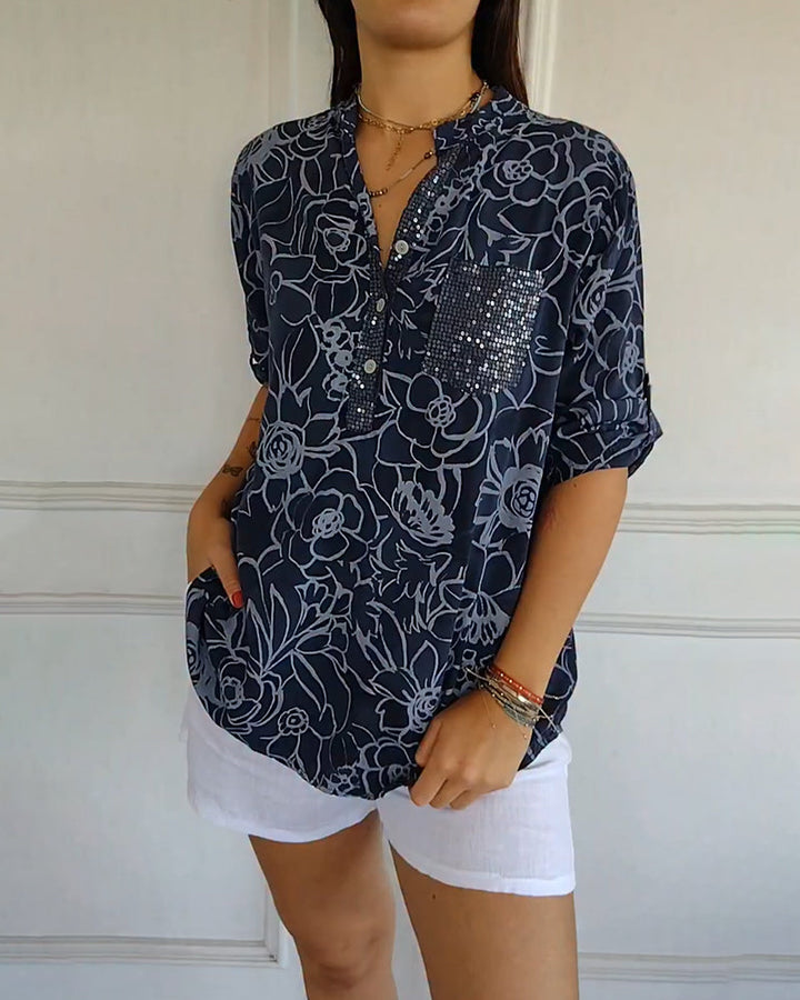 Sandra Floral Print Blouse - Asvori Melbourne