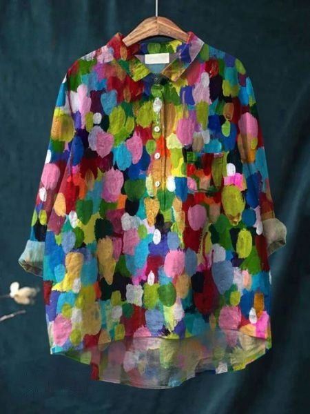 Lila Floral Print Blouse - Asvori Melbourne