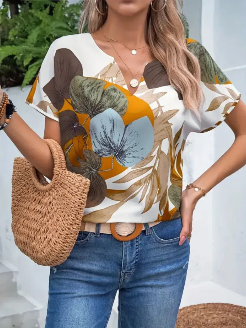 Charis Floral Button-Up Blouse - Asvori Melbourne