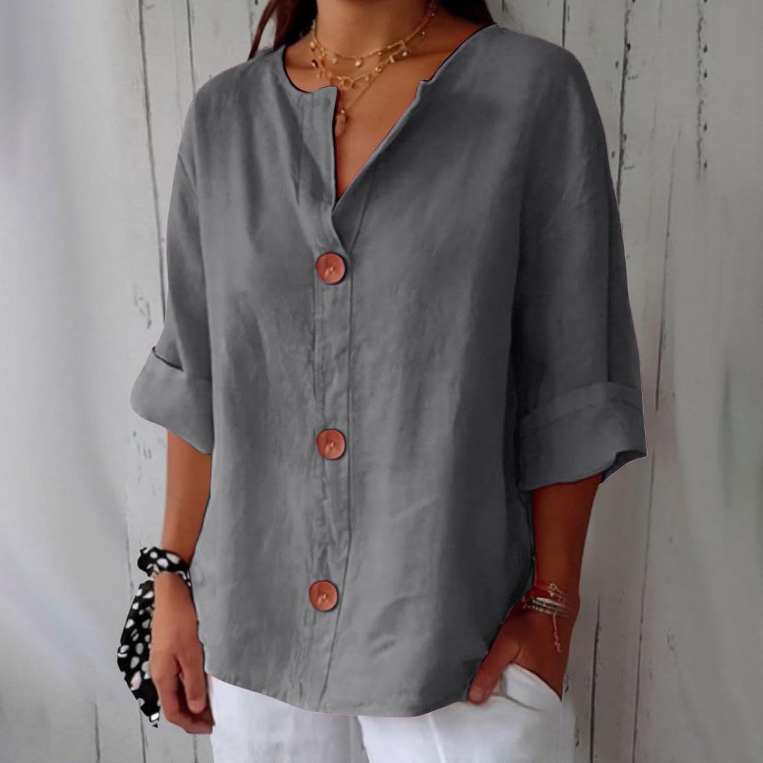 Elspeth V Neck Shirt - Asvori Melbourne