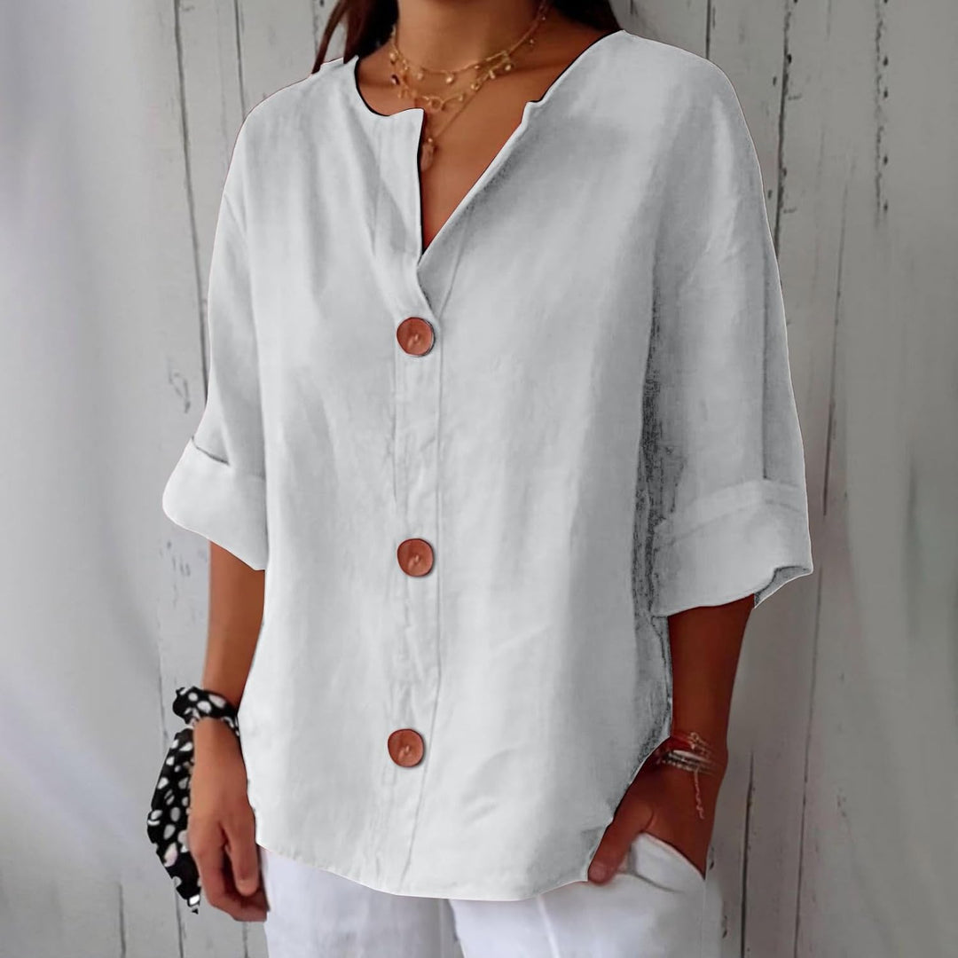 Elspeth V Neck Shirt - Asvori Melbourne