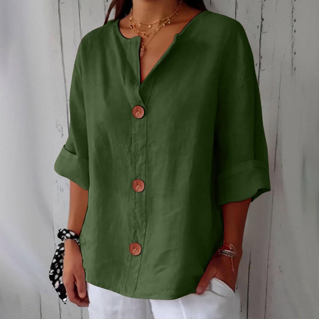 Elspeth V Neck Shirt - Asvori Melbourne