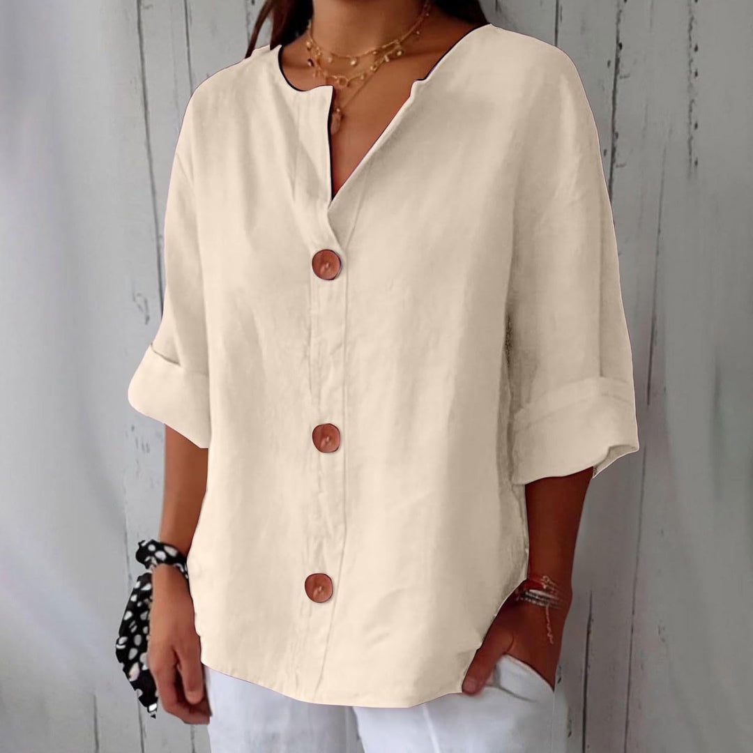 Elspeth V Neck Shirt - Asvori Melbourne