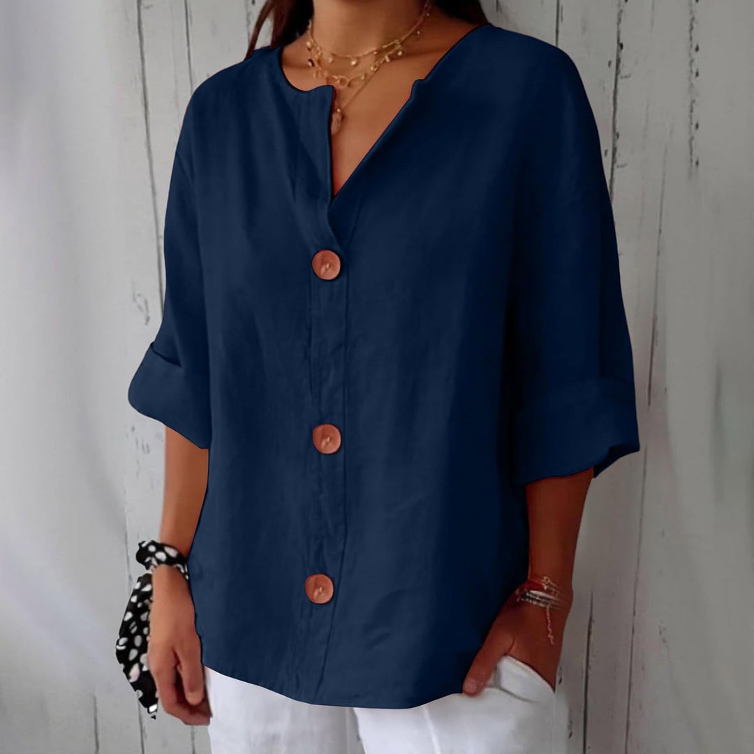 Elspeth V Neck Shirt - Asvori Melbourne