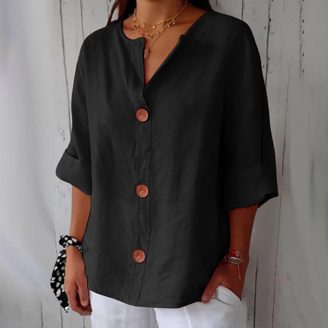 Elspeth V Neck Shirt - Asvori Melbourne