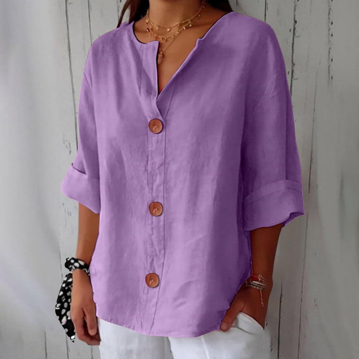 Elspeth V Neck Shirt - Asvori Melbourne