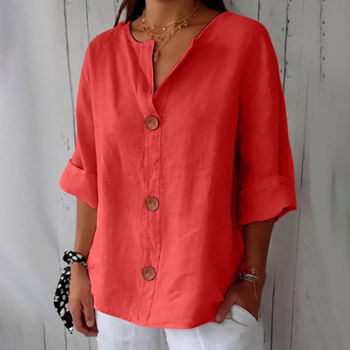 Elspeth V Neck Shirt - Asvori Melbourne