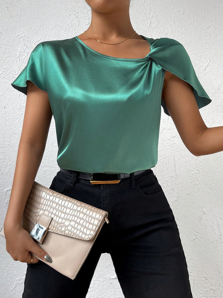 Loretta Trendy Top With Unique Shoulder Detail - Asvori Melbourne