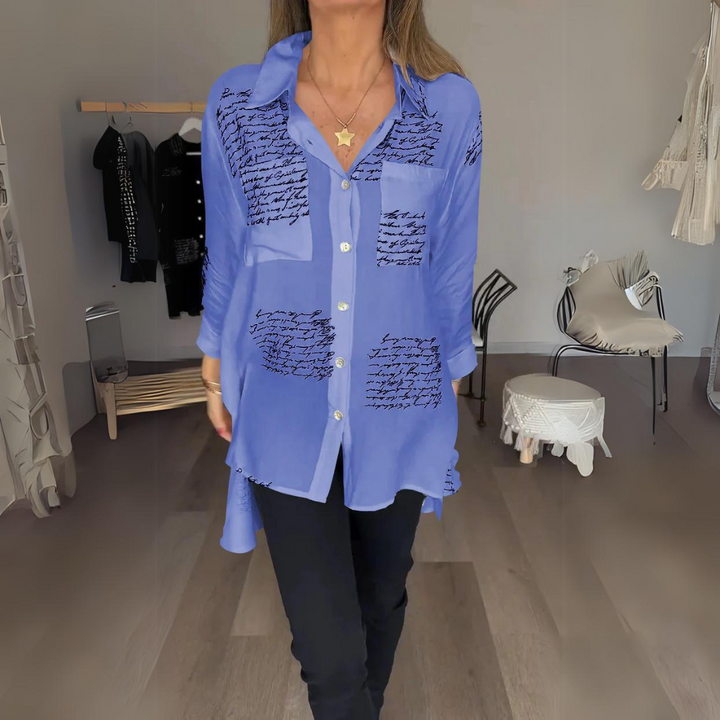 Callista Handwritten Button-Up Shirt - Asvori Melbourne